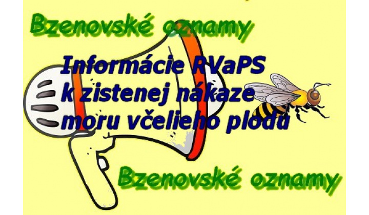 Oznam RVaPS Prešov o opatreniach pri výskyte moru včelieho plodu
