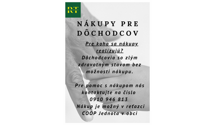 Asistenčné nákupy pre seniorov