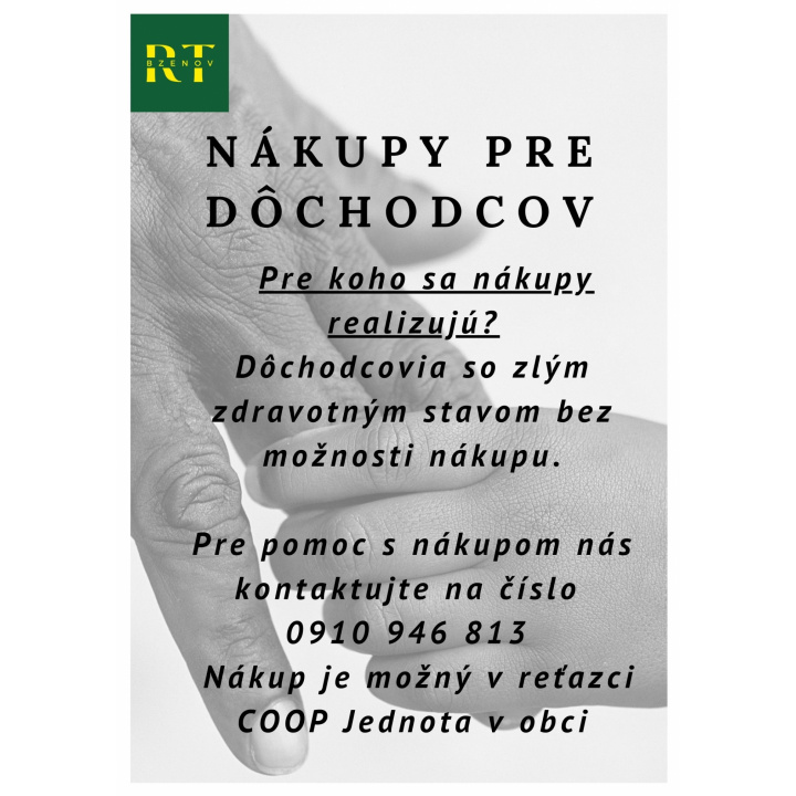 Asistenčné nákupy pre seniorov