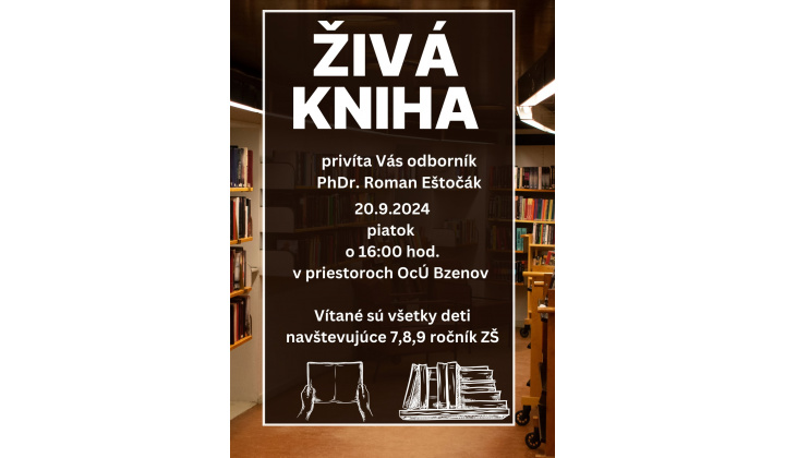 Živá kniha - pozvánka pre deti 