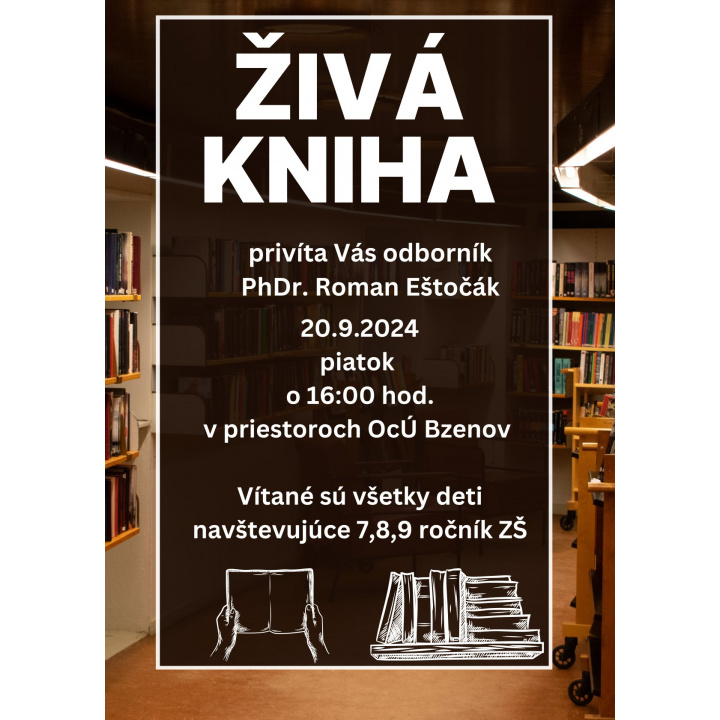 Živá kniha - pozvánka pre deti 